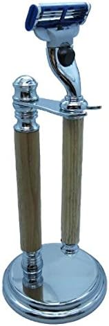 Jig Pro Shop Hand Turned Mach3 Razor Handle in (Ebony) Chrome