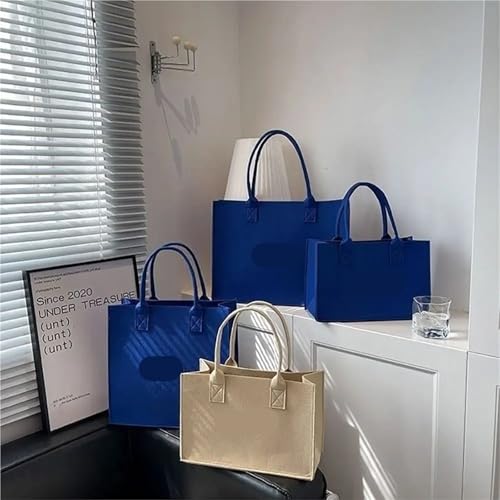 3pcs Casual Felt Tote Bag Solid Color Women Shoulder Bag Large Capacity Travel Messenger Bag Simple S/M/L Crossbody Handbag3