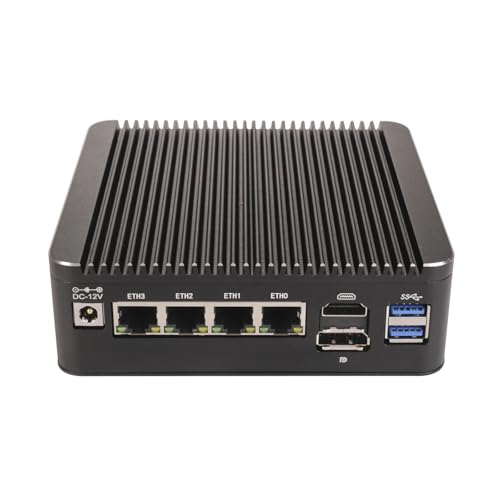 HUNSN RS34 equipped with pentium gold processor 4417u, compatible with many freebsd based router systems, linux distros, or win.os supported, easy configuration and management, support aes new instructions