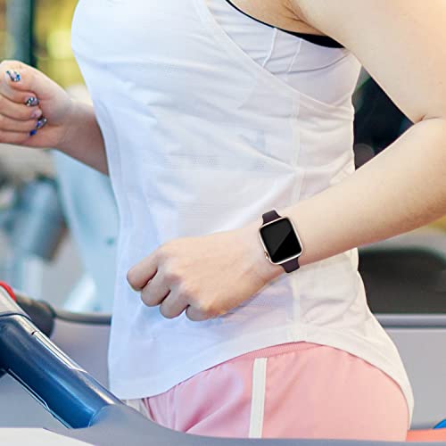 Image of Thin Slim Band Compatible with Apple Watch 38mm 40mm 41mm 42mm 44mm 45mm 46mm 49mm, Replacement Silicone Sport Strap for iWatch Series 11 /10 /9 /8 /7 /6 /5 /4 /3 /2 /1 Ultra SE Women Men, Dark Cherry