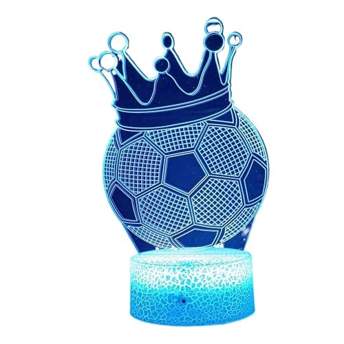 Luz nocturna de fútbol para recámara infantil con control remoto de 16 colores