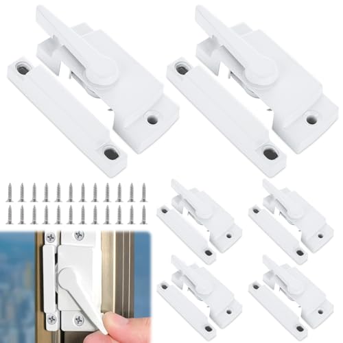 ABuff 6 Pack Window Sash Locks, Cam Action Window Locks for Double Hung Window Latches Replacement...