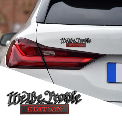 We The People Edition Emblems, Car Exterior Emblems Badge 3D Sticker Decal, 3D Fender Badge Decal, 3D Fender Badge Decal Car Truck Replacement, Fit for All Cars