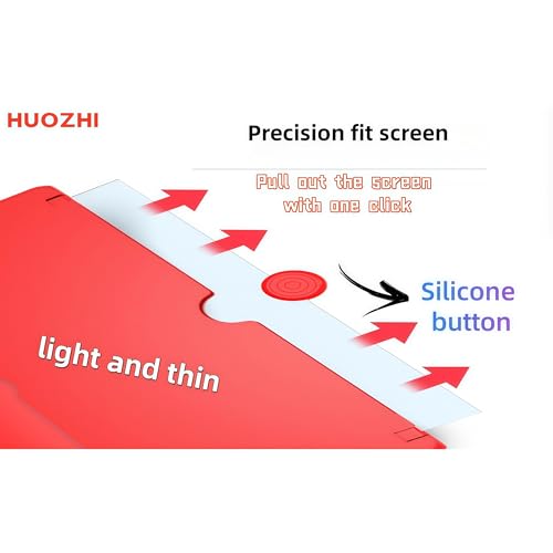 Image of Screen Amplifier, Compatible with All Smartphones for Movie Videos Mobile Screen Projector (10.3 * 17.7 * 0.35 inches,) (Red)
