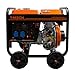 Portable Diesel Generator Open Frame 2kVA 230V 6HP 3.8kW 5 in 1 Digital Display Single Phase Manual Start Emergency Power AC DC Output Powder Coated Steel 12.5L Fuel Capacity Wheels Tool Kit & Funnel