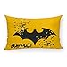 BELUM | Housse de coussin Batman | Housse de coussin Tissu Half Panama 100 % coton bio | Housse de coussin Fermeture éclair invisible | Dimensions 30 x 50 cm