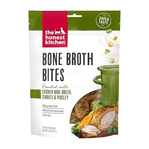 The Honest Kitchen Bone Broth Bites: Roasted with Chicken Bone Broth & Carrots, 8 oz Bag