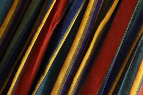 Women Colorful Striped Midi Skirt Vintage High Waist Casual Cotton Linen A-Line Skirts4