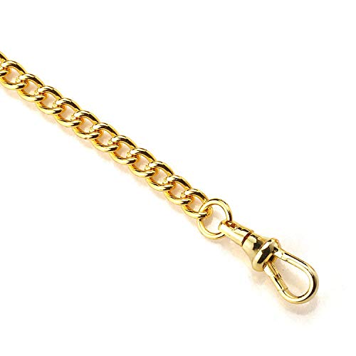 Boshiya Pocket Watch Albert Vest Chain Vintage Metal Alloy Pocket Vest Chain (Gold) #TOP4