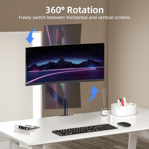Suptek Ultrawide Monitor Arm Mount for 17 to 49 Inch Heavy Duty Curved Screen,Holds 46.2 lbs,Adjustable Gas Spring Monitor Arm Desk Mount Stand,75/100mm Vesa Mount,Black by suptek - Image 5
