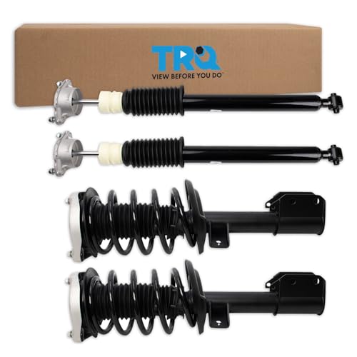 Image of TRQ Front and Rear Complete Strut Assembly & Shock Absorber Kit Complete Strut & Coil Spring Assembly Compatible with 2013-2015 Mercedes-Benz GLK250 2010-2015 GLK350