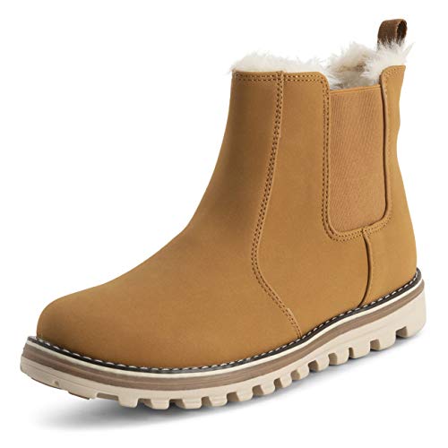 Polar Mujer Espuma De Memoria Chelsea Nubuck Bota Impermeable Caucho Suela De Punto Welted Piel Sintética Forrada - bronceada - UK6/EU39 - YC0644