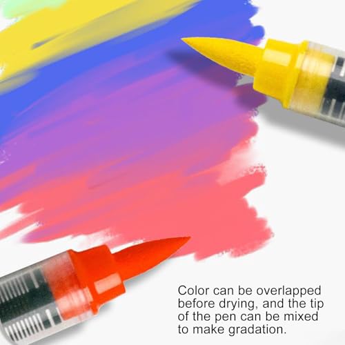 Feutres de coloriage sans bavure, 84 couleurs permanentes sur tissu et bois
