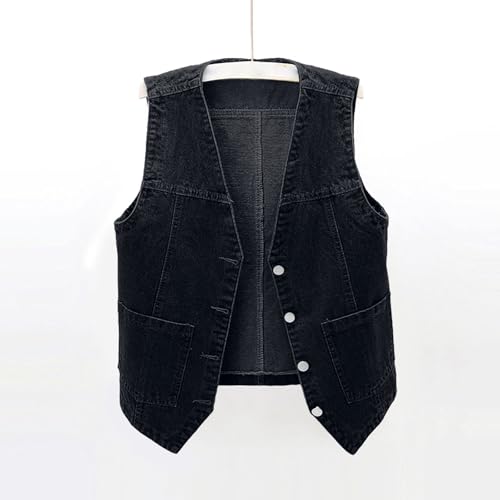 Chaleco vaquero mujer corto para estilizar la cintura con botones y denim premium 5