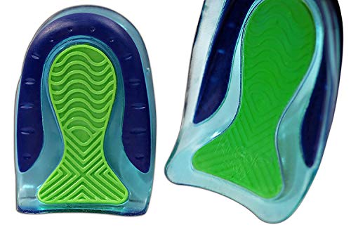 KidSole Sport Traction Shock Absorbing Lightweight Gel Heel Cups for Kid's with Sensitive Heels, Heel Spurs, Plantar Fasciitis, or Ankle Pain (2 Pairs, 4 Single Heelcups) (Kid's Size 3-7)