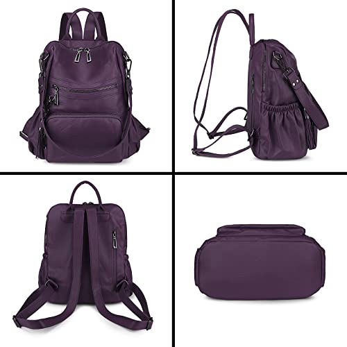 Image of Uromee Travel Backpack Purse for Women Vegan Leather Ladies Fashion Tassel Shoulder Bag Convertible
