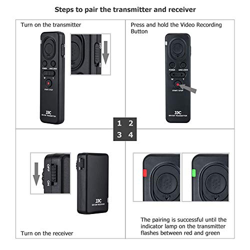 Image of JJC RMT-VP1K Wireless Remote Control for Sony FDR-AX53 AX43 AX700 HDR-CX405 | for Sony AX33 AX100 CX440 CX455 CX675 CX900 A1II A7IV A7R V IV A7SIII A9III FX30 FX3 A6000 A6100 A6400 A6600 RX100 VII & More