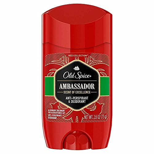 Old Spice Ambassador Red Collection Invisible Solid Antiperspirant & Deodorant for Men, 2.6 Oz