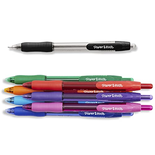 Paper Mate 1960662 Profile Retractable Ballpoint Pens, Assorted Colors, 8-Count #TOP1