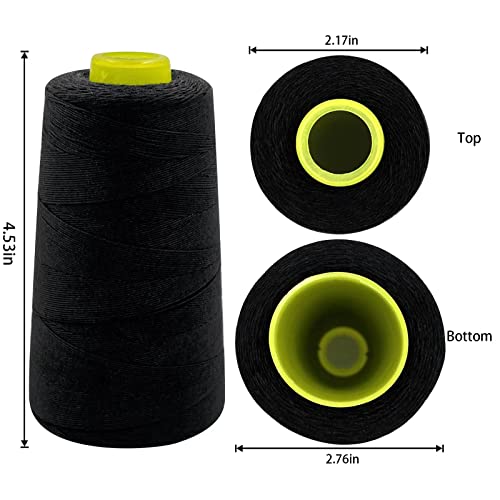 Hilo de poliéster resistente negro 1000 yardas miniatura 2