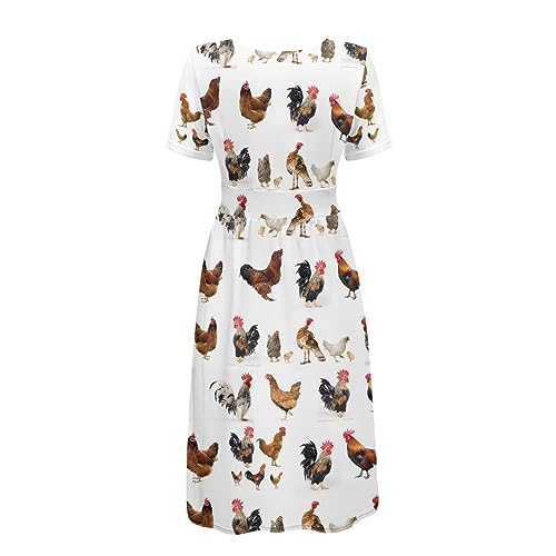 Image of Women's Summer Formal Dresses Short Sleeve Wrap V Neck Dresses Bridesmaid Wedding Guest Dress with Pockets