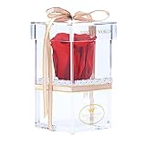 NC Jenny de World Preserved Long Lasting Rose in Acrylic Box Valentines Gifts for Girlfriend Wife...