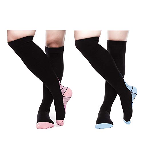Compression Socks For Men & Women 20-30 mmHg (2/4 Pairs), Best Athletic