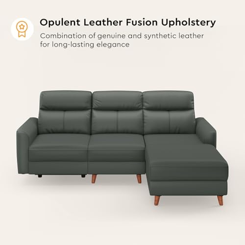 Image of Interio by Godrej Missouri Motorised L Shape Leather Recliner Sofa