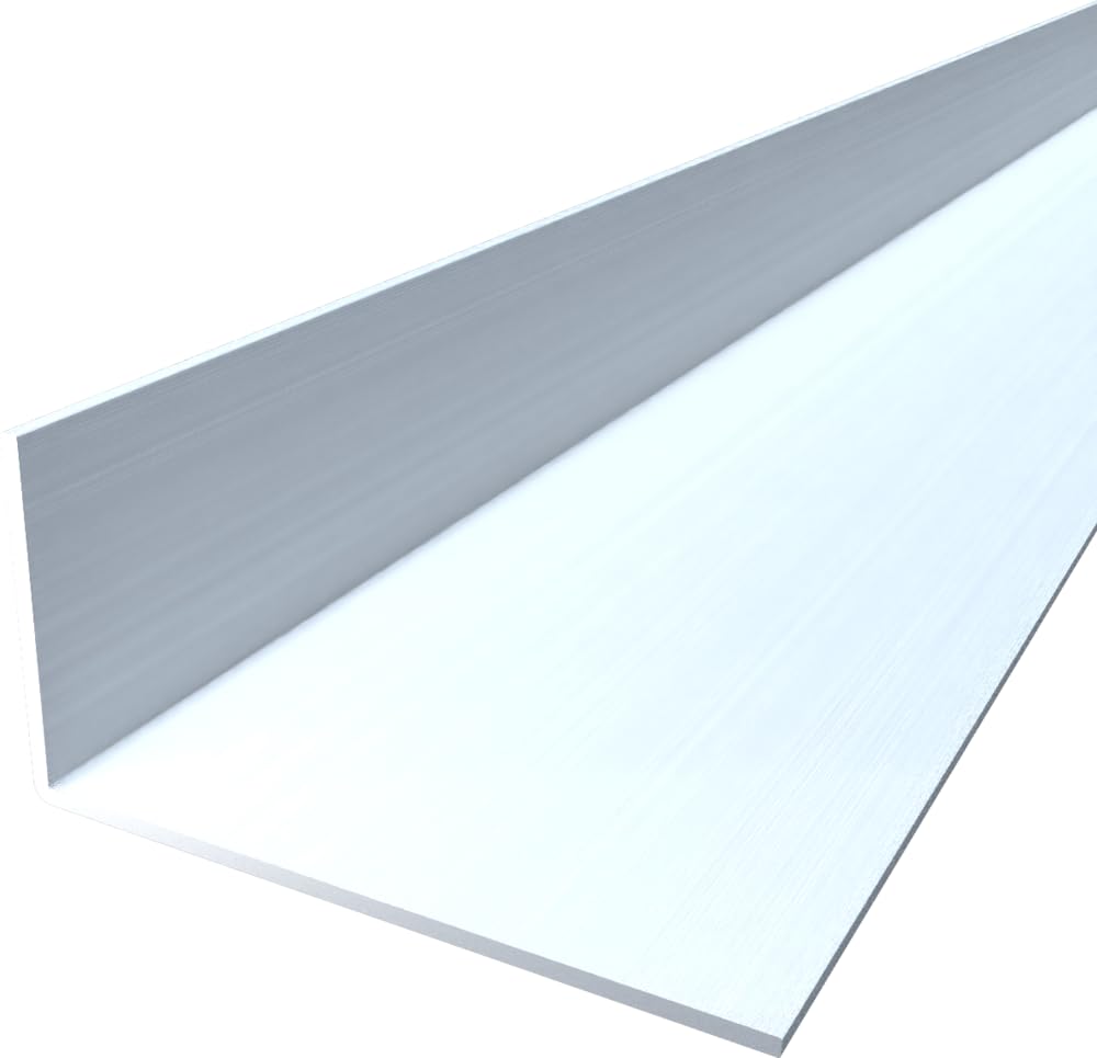 FaiX3.it - Perfil angular en L 80x40x2 mm de aluminio, anodizado plata, longitud 1000 mm