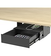 ERGO COLLECT Under Desk Lockable Drawer, Slide-Out Storage Organizer with Full Extension Ball-Bea...