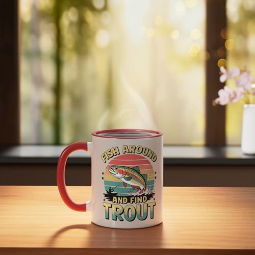 Taza cerámica Rojo/Blanco 11 onzas miniatura 3