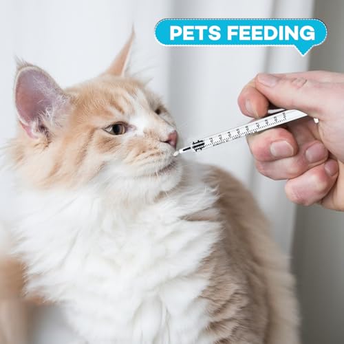 60 pcs 1ml syringe with cap for liquidoral syringe without needle for medicine dropper colostrum collect feeding pets liquid measuring individually sealed luer slip