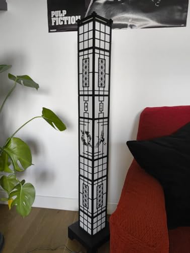 Image of inchTakumi inch Tall Floor Lamp - Japanese-Inspired Minimalist Floor Lamp, Shoji-Style Decorative Lighting for Living Room & Bedroom (1.33m /4.3ft Warm Glow)