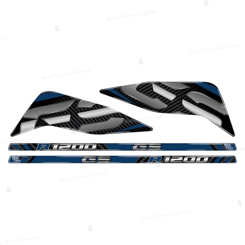 Autocollants 3D protège-mains R 1200 GS gris-bleu pour rouler protégé par tous les temps