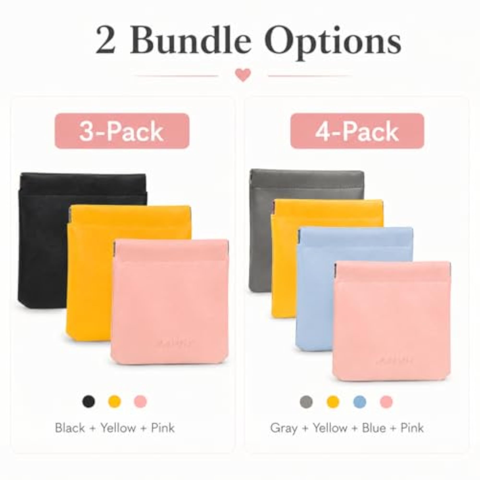 Mini Leather Coin Purse, Squeeze Pouch for Cards & Change