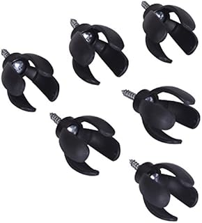 Baitaihem 6 PCs Golf Ball Pick Up Retriever Claw Sucker Tool 4-Prong for Putter Grip Golf Accessory,Black (Style A)