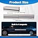 Car Door Dent Protectors Compatible with Steel Door - Removable Soft Cushion Protector Made with PU Leather and Built in Magnets, Come with Interior Security Suction Strap((Gray) (2)