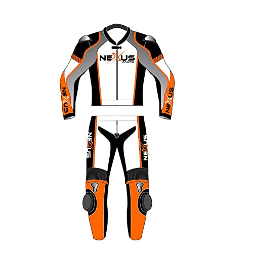 Traje de cuero para motocicleta, 2 piezas, piel de vaca, para motociclistas profesionales, Negro, azul, verde, rojo, Custom Size Available