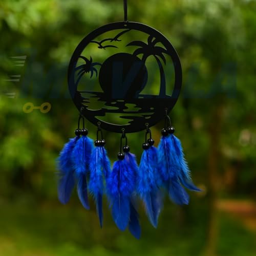 Image of Dream Catcher Car Hanging Handmade Hanging Wall Hangings, Home Decor Garden, Car, Outdoor, Bedroom Pack of 1 (NATUR-CAR-HANG-01)