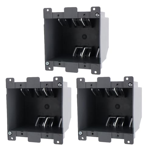 2-Gang 25 cu.in. Old Work Outlet Box, ETL Listed, 3 Pack
