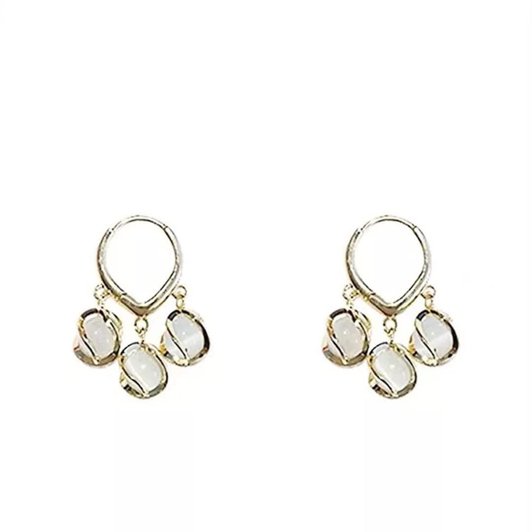 Vembley Korean Round Opal Stone Spiral Cat Eye Drop Earrings For Women/Girls (B0CJNXZ9ZG) Amazon Price History, Amazon Price Tracker