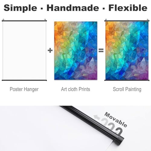 Poster en toile imperméable élégant art mural arc-en-ciel de qualité