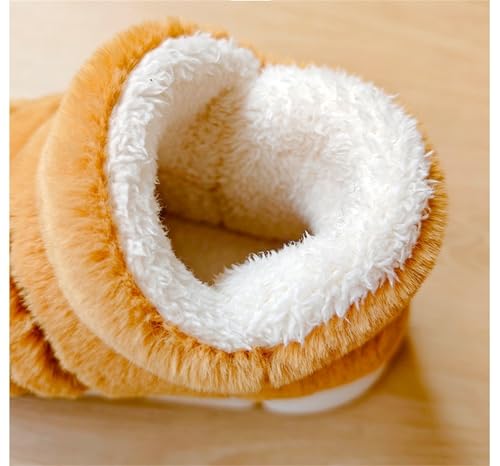 Dog Tiger Claw Cotton Shoes - Plush High Top Thick Soled Non Slip Slippers for Men & Women - Cartoon Animal Theme2