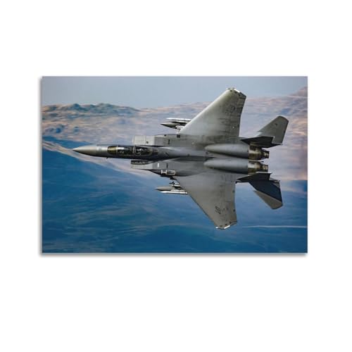 Affiches d'art modernes F-15 Strike Eagle poster décoration murale pour salon et chambre ado