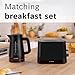 Bosch MyMoment Infuse TAT3M123GB - Compact 2-Slice Toaster with Reheat/Defrost, Foldable Bun Warmer, Auto Shut-Off, High Lift and Crumb Tray, in Matte Black