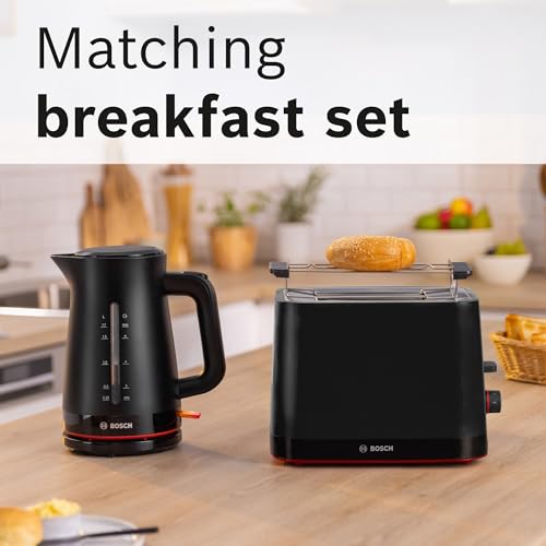 Bosch MyMoment Infuse TAT3M123GB - Compact 2-Slice Toaster with Reheat/Defrost, Foldable Bun Warmer, Auto Shut-Off, High Lift and Crumb Tray, in Matte Black - Image 5