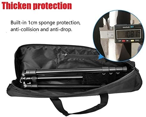 Speaker Stands Carrying Bag Photographic Tripod Carrying Case Thick Black Oxford Cloth Waterproof Foldable Storage Bag for Speaker Stand/Microphone Stand/Lighting Stand/Tripod 47.2“X8”