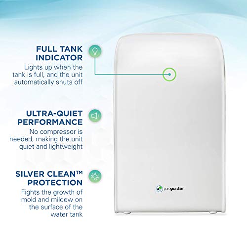 Pure Guardian Dh201Wca Small Room Dehumidifier For Allergen And Odor Control In Closets, Kitchens, Laundry Rooms, And Bathrooms, Ultra-Quiet And Space-Saving, Pureguardian #TOP4