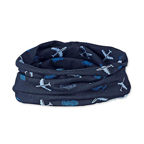 Sterntaler 1521967 Kinder Sommerschal Allrounder Loop Flugzeugmotiv (M, Marine)