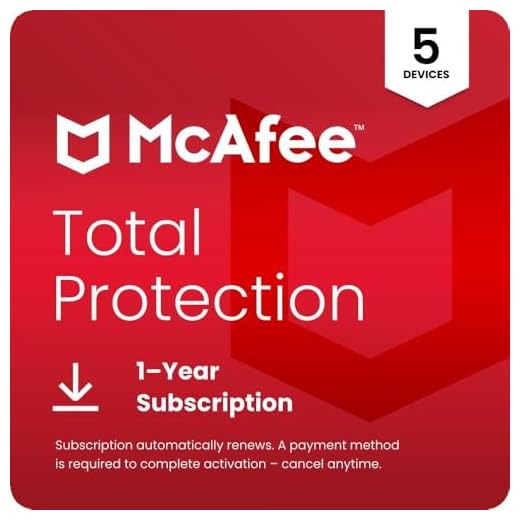 McAfee Total Protection 2023 + New Device Setup | Amazon Exclusive | 5 Device | Antivirus Internet Security Software | VPN, Password Manager, Dark Web Monitoring | 1 Year Subscription | Download Code